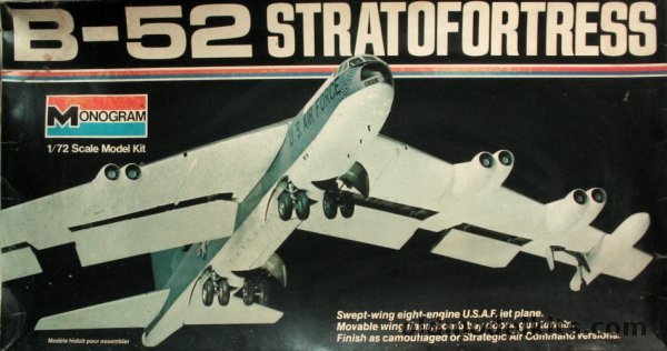 Monogram 1/72 Boeing B-52D Stratofortress, 8292 plastic model kit